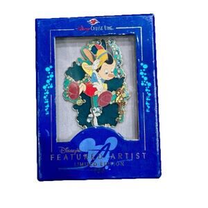Vintage Disney Cruise Line Pin Featured Artist Pinocchio LE 500,RARE W/box&info